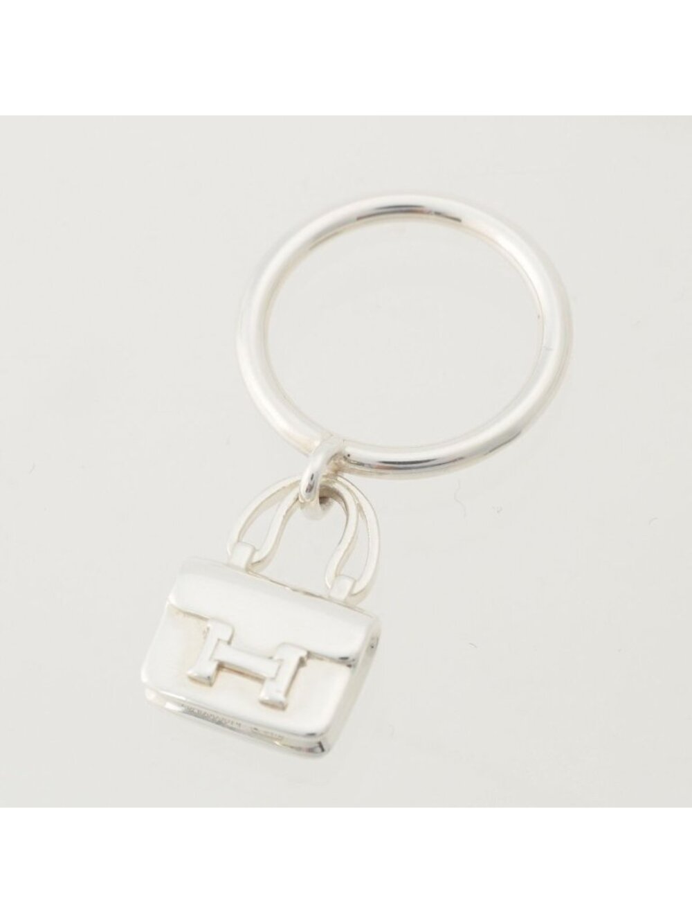 Hermes Amulette Constance H Logo Ring Silver
